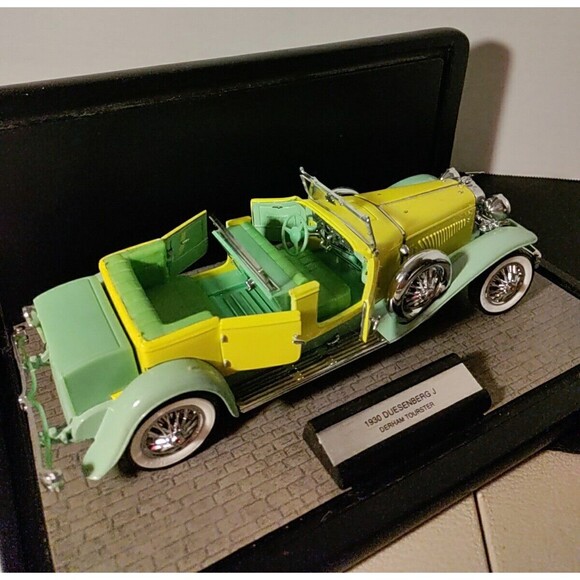 Franklin Mint 1930 Duesenberg Derham Tourster 1:24 Green / Yellow B11KD09 - Picture 3 of 7